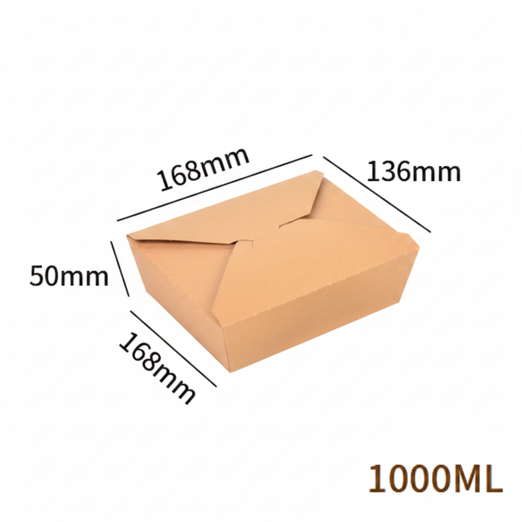 Kraft-Papier Take-Away Box 1000ml