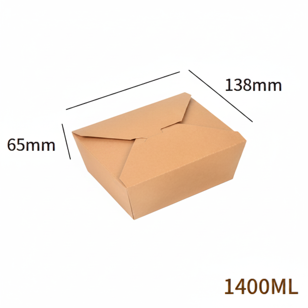 Kraft-Papier Take-Away Box 1400ml
