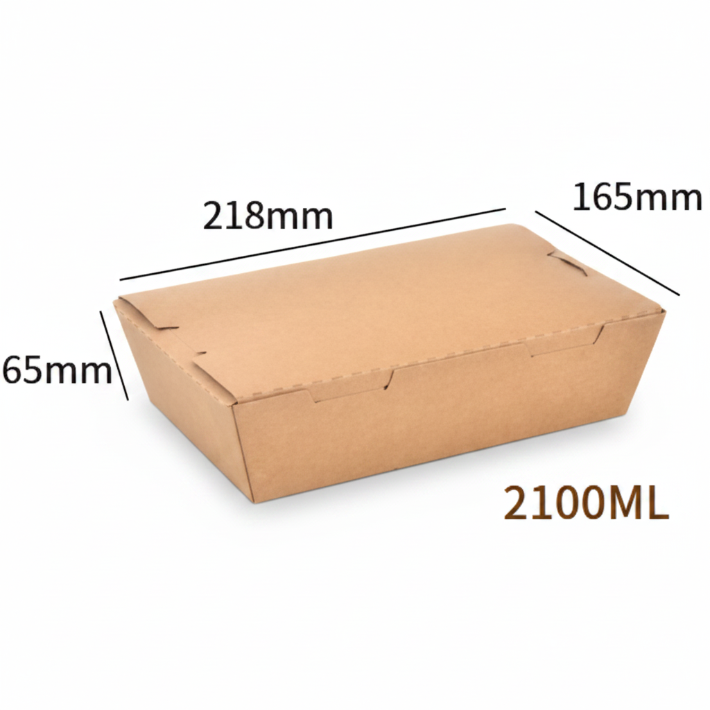 Kraft-Papier Take-Away Box 2100ml