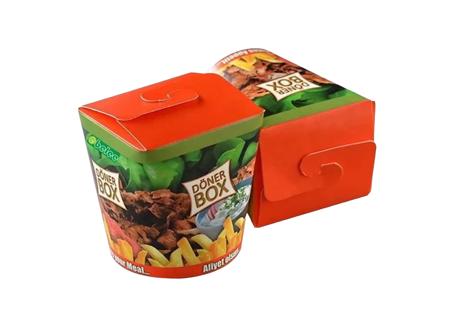 Kraft-Papier Nudel-Box 26oz (85×100mm / H:95mm)