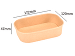 Kraft-Papier Bowl 500ml mit Deckel (172×120×47mm)