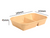Kraft-Papier Tray 650ml 2-geteilt mit PP-Deckel (185×143×45mm)