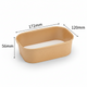 Kraft-Papier Bowl 750ml mit Deckel (172×120×56mm)