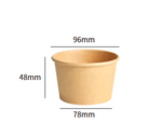 Kraft-Papier Suppen-Becher 6oz / 180ml (Ø115×62mm)