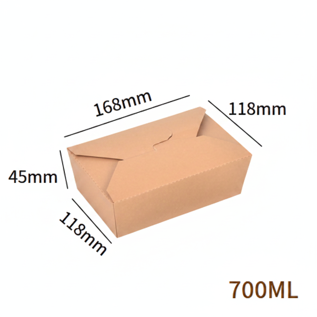 Kraft-Papier Take-Away Box 700ml