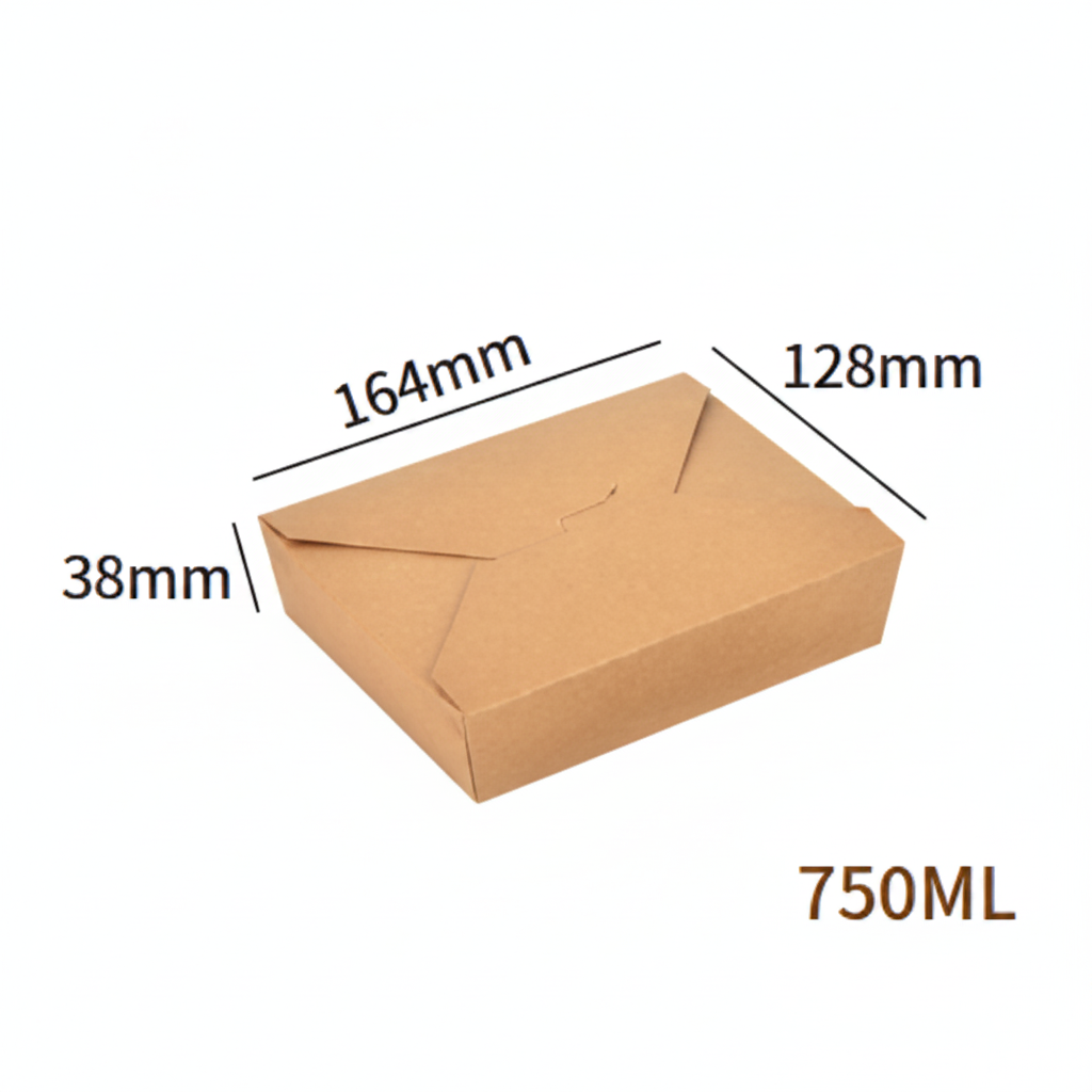 Kraft-Papier Take-Away Box 750ml
