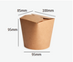 Kraft-Papier Nudel-Box 26oz (85×100mm / H:95mm)