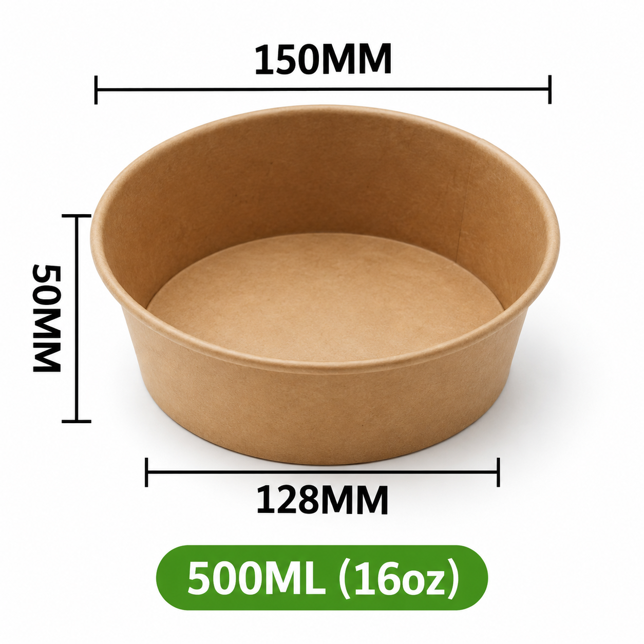 Kraftpapier-Schale 500 ml / 16 oz