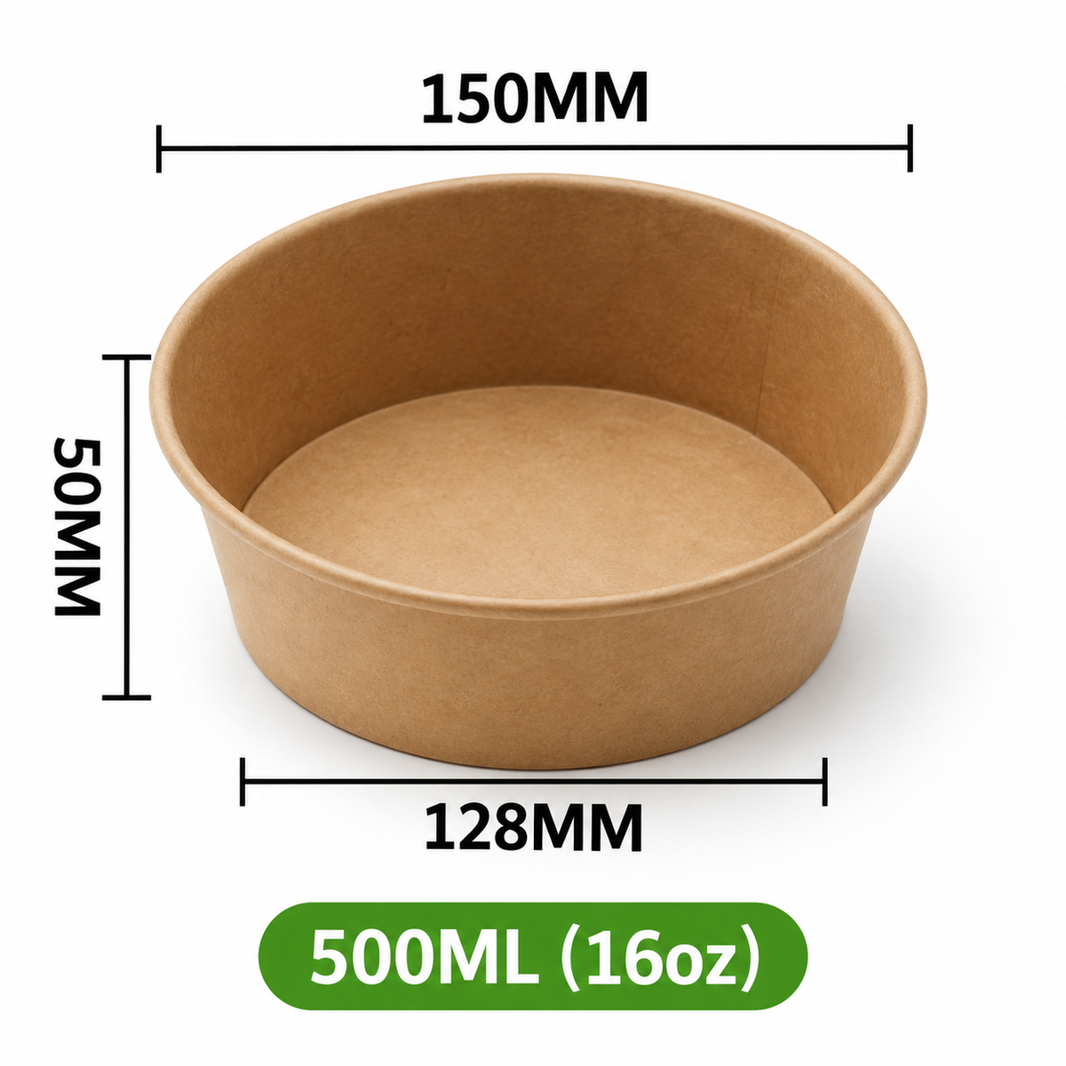 Kraftpapier-Schale 500 ml / 16 oz