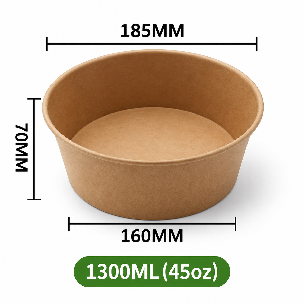 Kraftpapier-Schale 1300 ml / 45 oz