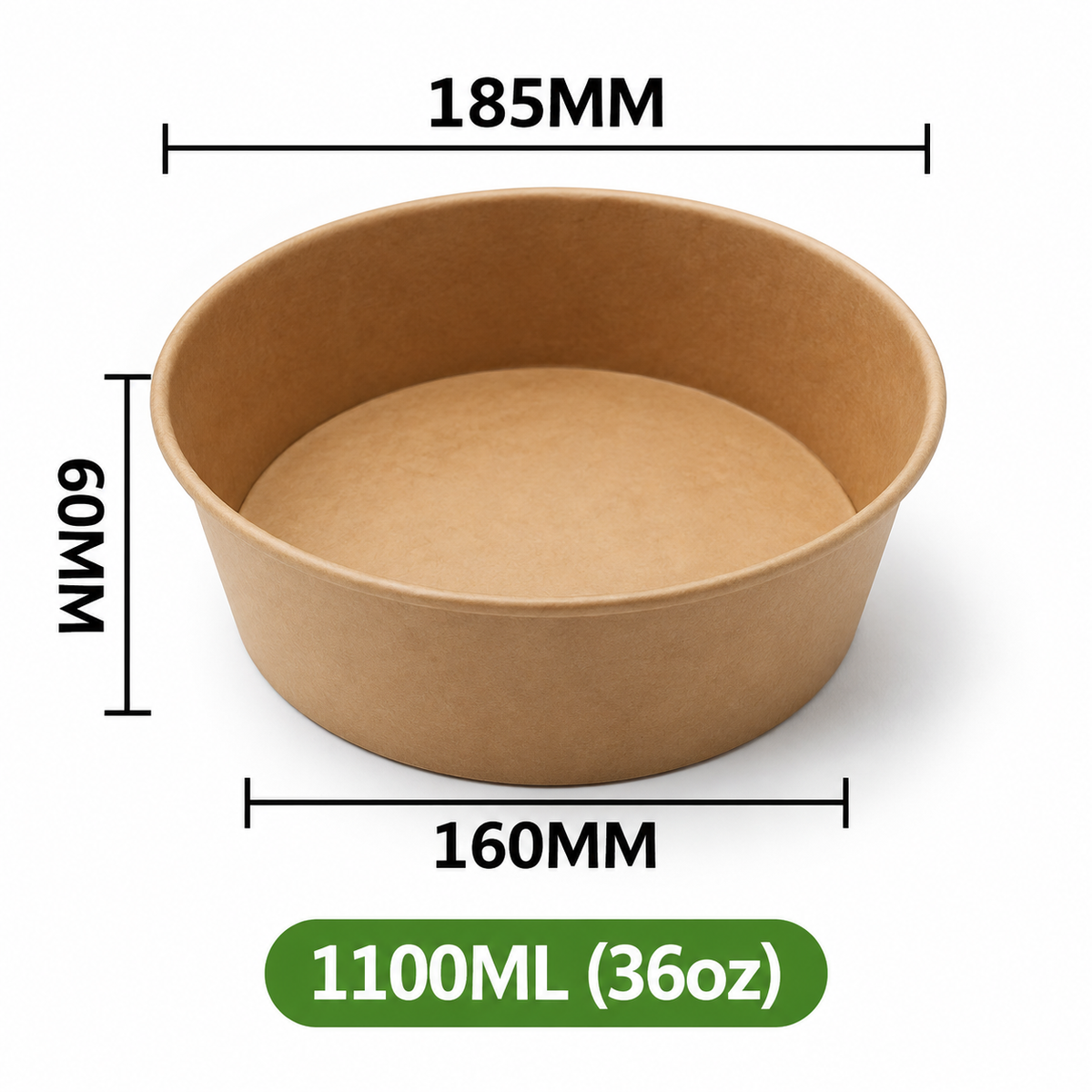 Kraftpapier-Schale 1100 ml / 36 oz