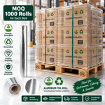 Aluminiumfolie 55 m × 45 cm × 14 µm – reißfest und hitzebeständig