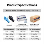 Nitril-Einweghandschuhe – puderfrei, latexfrei, einzeln verpackt (50 Paar)