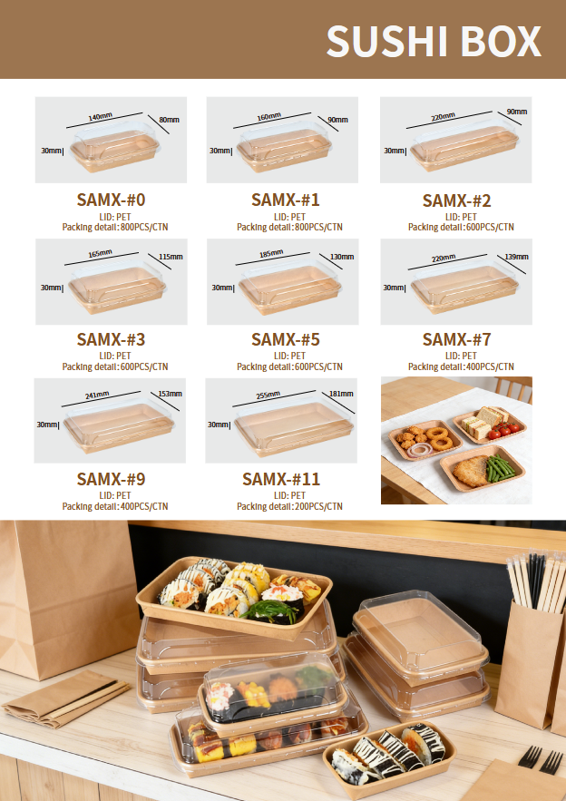 Sushi Box – Kraft Paper Sushi Packaging
