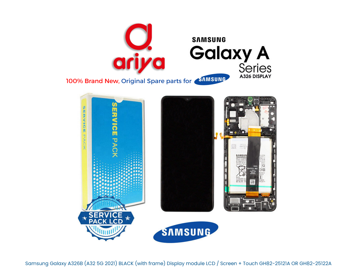 Samsung Galaxy A32 5G 2021 SM-A326B Display LCD Screen Touch mit Rahmen Schwarz