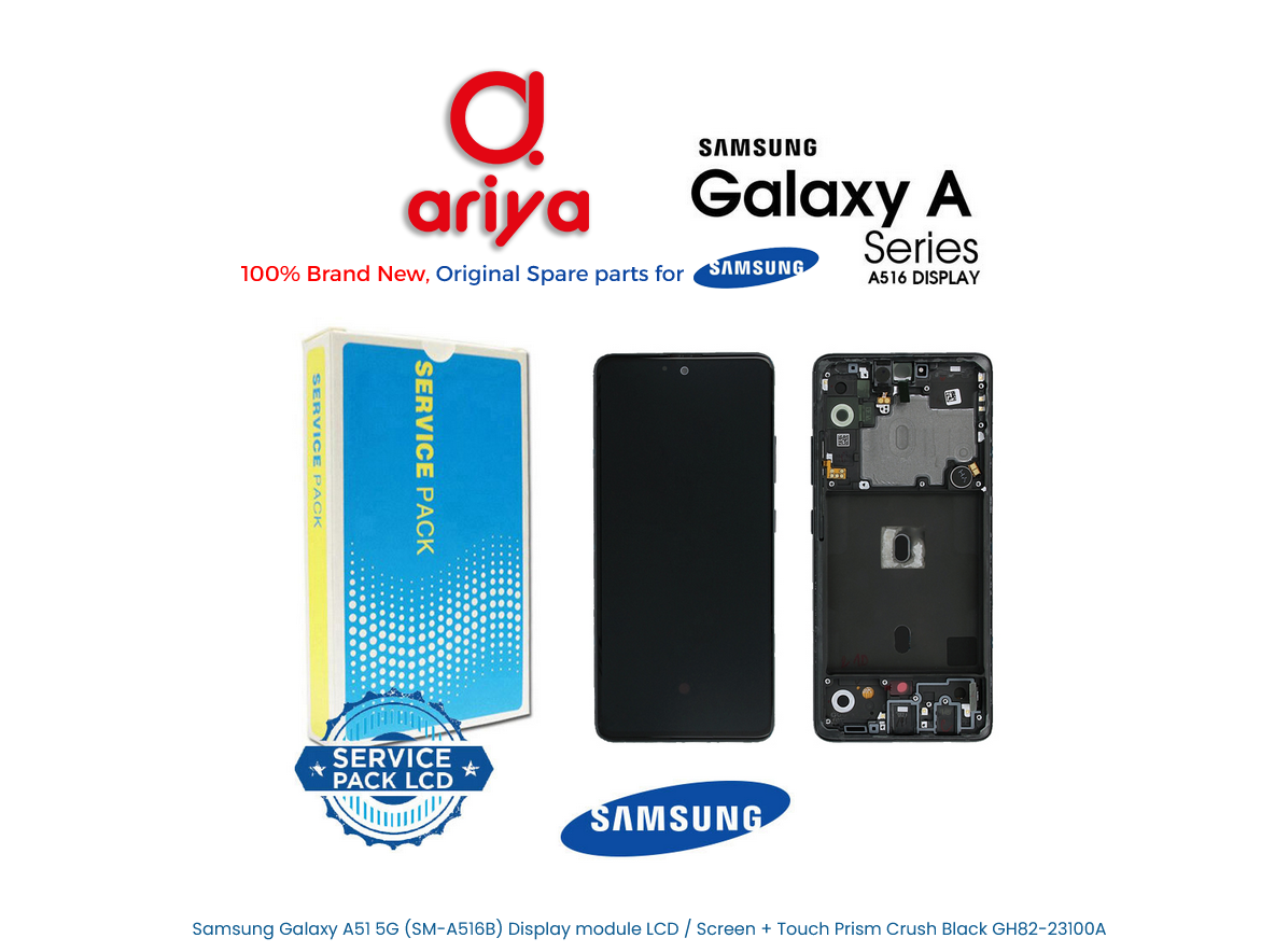 Samsung Galaxy A51 5G SM-A516B Display LCD Screen Touch Prism Crush Black GH82-23100A