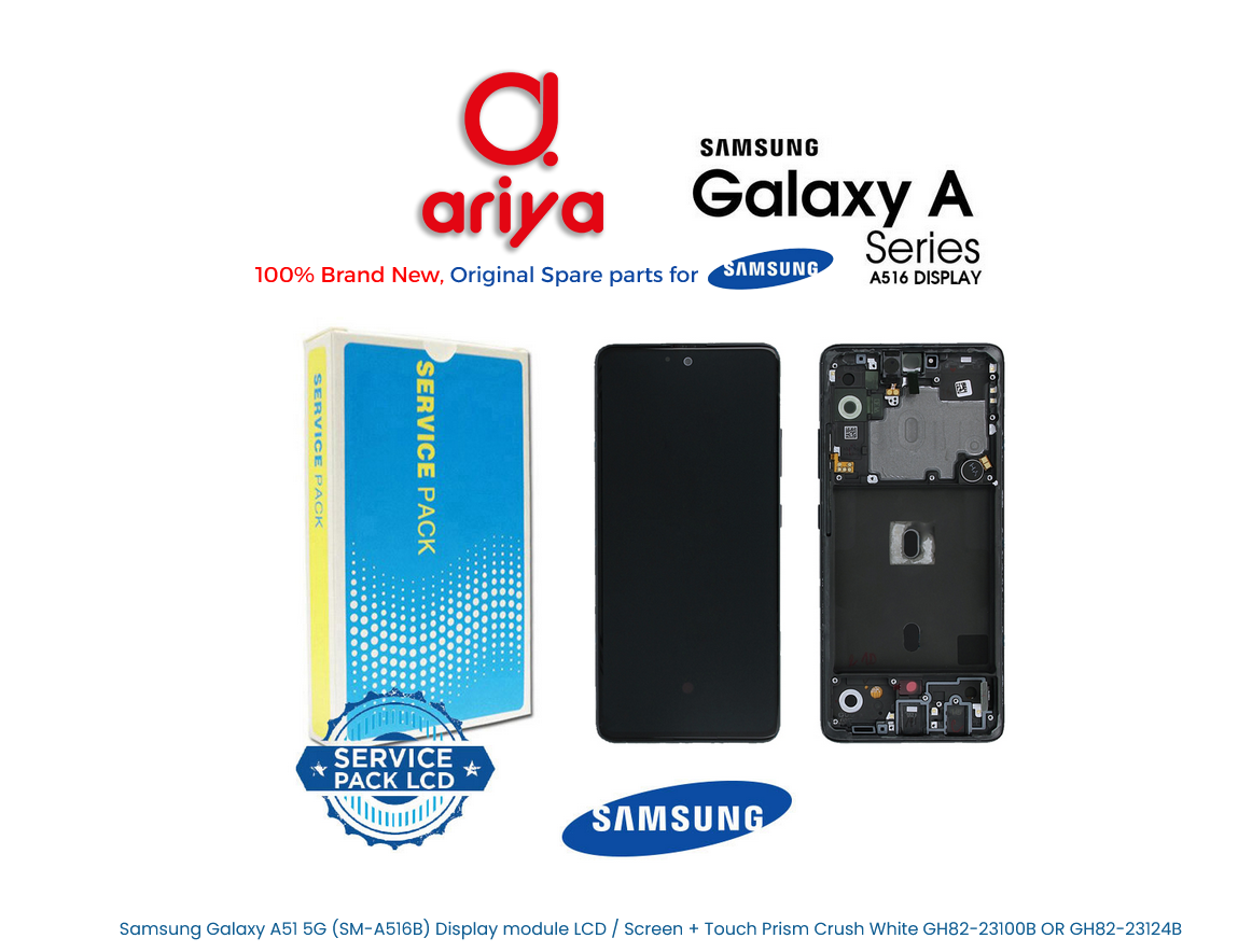 Samsung Galaxy A51 5G SM-A516B Display LCD Screen Touch Prism Crush White GH82-23100B