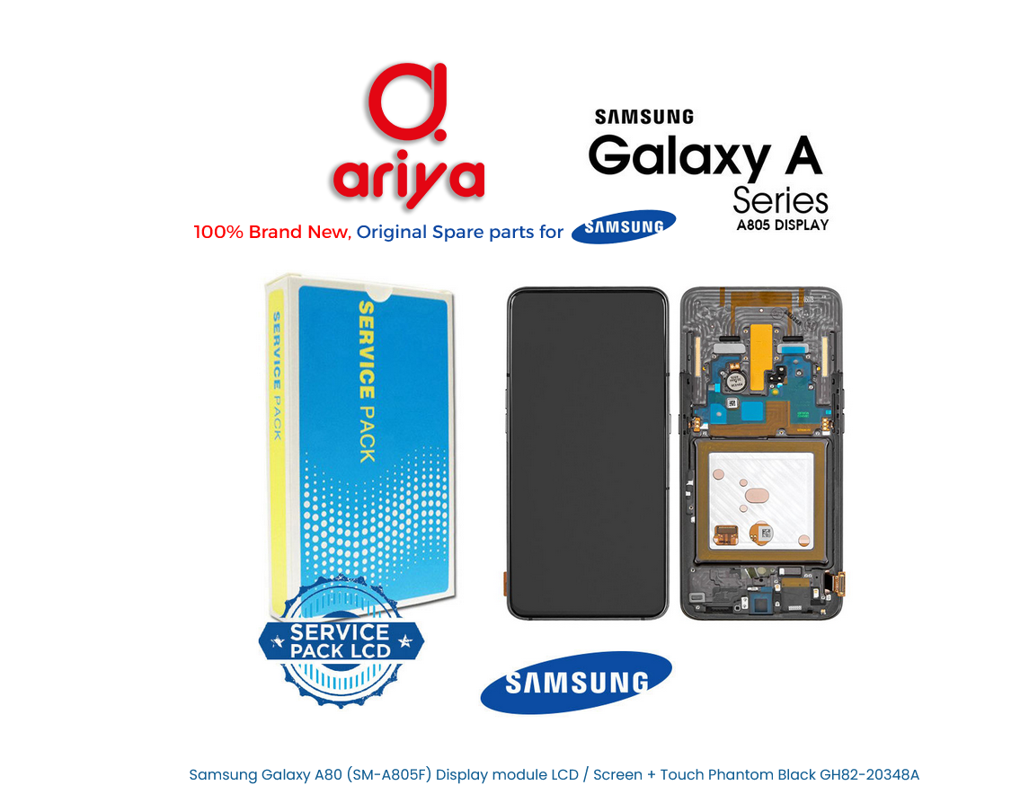 Samsung Galaxy A80 SM-A805F Display LCD Screen Touch Phantom Black GH82-20348A
