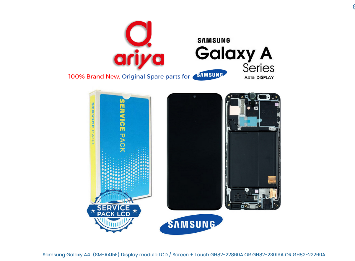 Samsung Galaxy A41 SM-A415F Display LCD Screen Touch Schwarz GH82-22860A