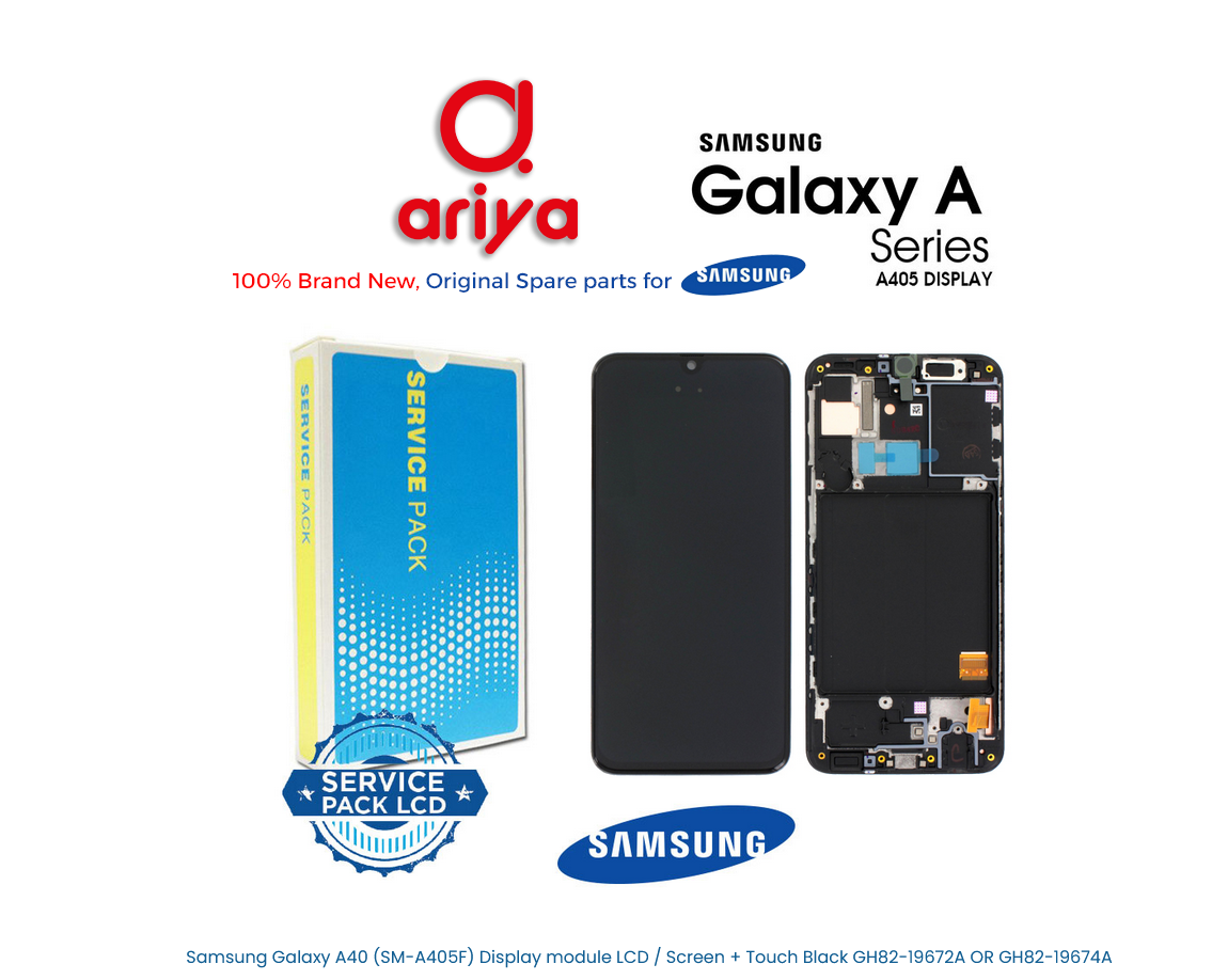 Samsung Galaxy A40 SM-A405F Display LCD Screen Touch Schwarz GH82-19672A