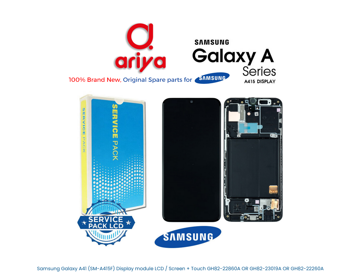 Samsung Galaxy A41 SM-A415F Display LCD Screen Touch Schwarz GH82-22860A Service Pack