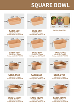 Square Bowl – Kraft Paper Disposable Bowl