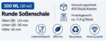Produktdetails zur 300-ml-Soßenschale – 450 Stück pro Karton