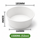 Kraftpapier-Schale 1500 ml / 52 oz Weiß