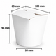 Weiß Nudel-Box 26oz (85×100mm / H:95mm)