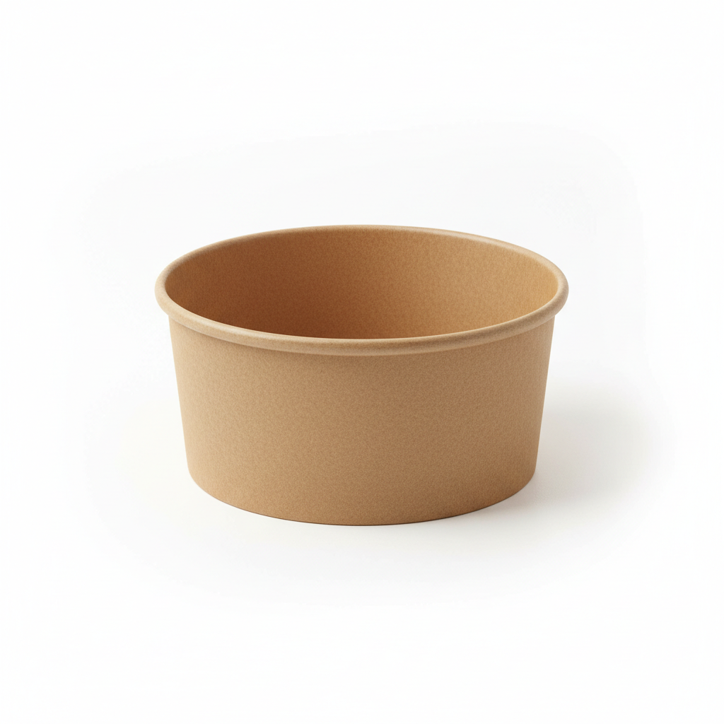 Einweg Bowl 1000ml – Braun, Weiß & mit Logo/Design