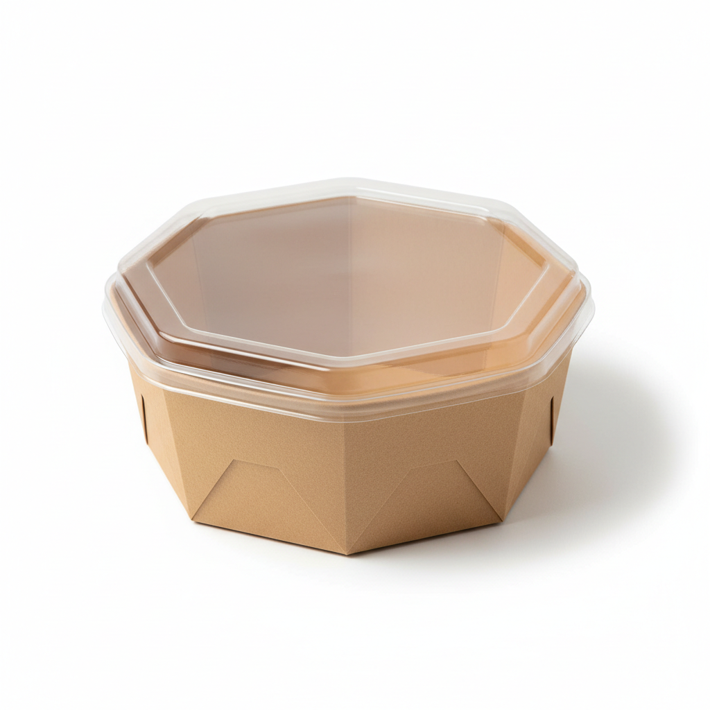 Octagonal Bowl – Kraft Paper Disposable Bowl