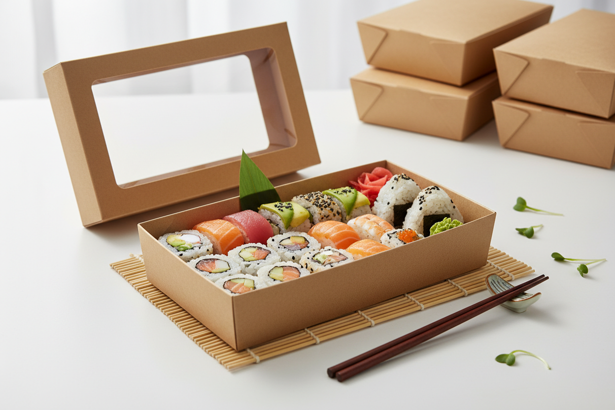 Sushi Box – Kraft Paper Sushi Packaging